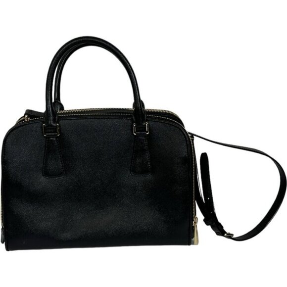 Michael Kors Reese Patent Saffiano Leather Bag Purse Black 30T4GEES3A Handbag - Picture 5 of 15